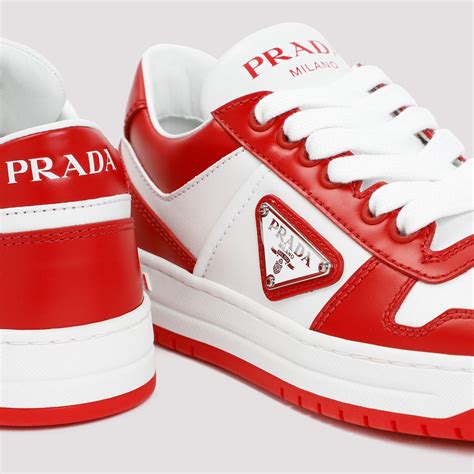 prada shoes red and white